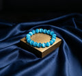 Natural Lake Blue Cat's Eye Stone Crystal High-Quality Bracelet
